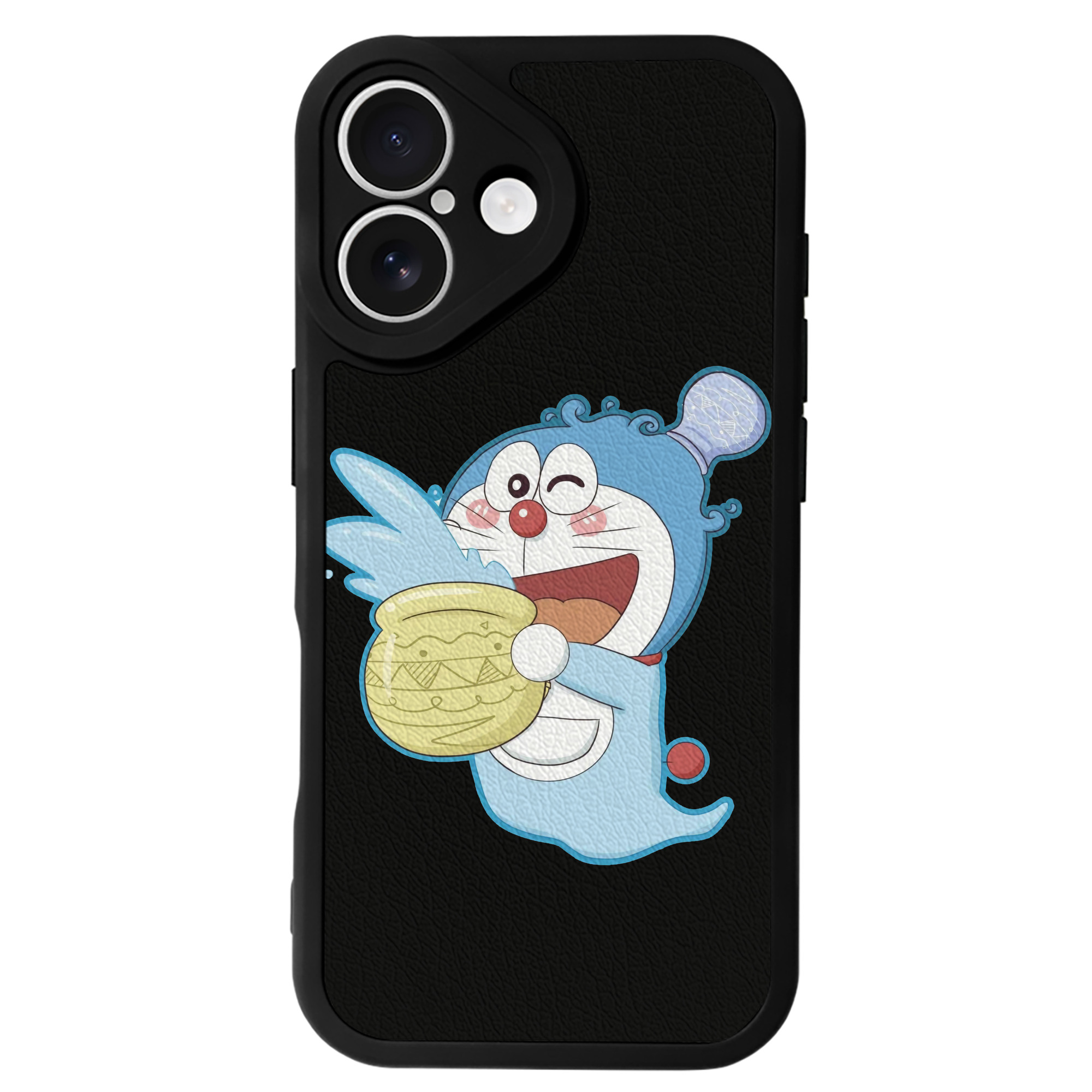 （画像用） ドラえもん Doraemon 【iPhone 16シリーズ対応】シリコンスマホケース（レザー調） 材質：シリコン